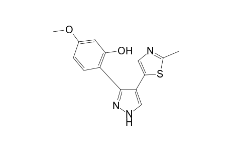 5-Methoxy-2-[4-(2-methyl-1,3-thiazol-5-yl)-1H-pyrazol-3-yl]phenol