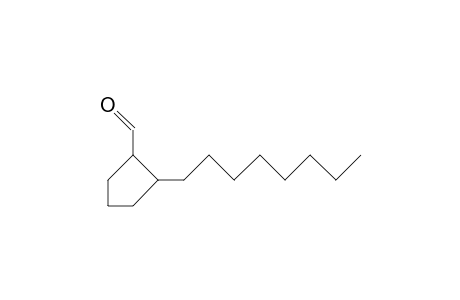 Cyclopentanecarboxaldehyde, 2-octyl-, trans-