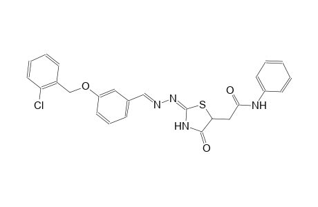 2-[(2E)-2-((2E)-2-{3-[(2-chlorobenzyl)oxy]benzylidene}hydrazono)-4-oxo-1,3-thiazolidin-5-yl]-N-phenylacetamide