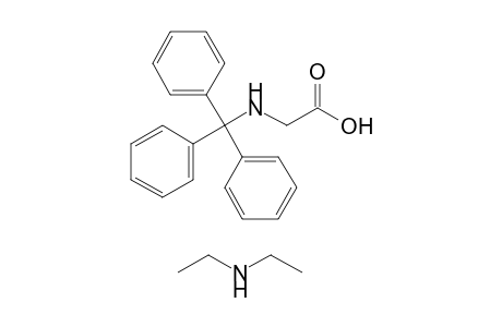 N-Trityl .alpha.-aminoacetic acid diethylamine salt