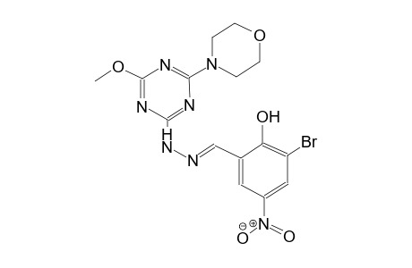 benzaldehyde, 3-bromo-2-hydroxy-5-nitro-, [4-methoxy-6-(4-morpholinyl)-1,3,5-triazin-2-yl]hydrazone