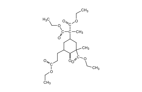 3-carboxy-5-(2-carboxyethyl)-alpha,3-dimethyl-4-oxocyclohexanemalonic acid, tetraethyl ester