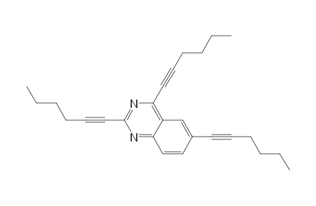 2,4,6-tris[1'-Hexynyl]quinazoline