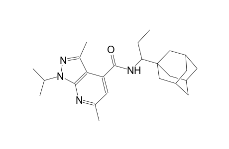 N-[1-(1-adamantyl)propyl]-1-isopropyl-3,6-dimethyl-1H-pyrazolo[3,4-b]pyridine-4-carboxamide