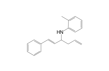 (E)-N-[1-(2-Phenylethenyl)buten-3-yl]-N-(o-methylphenyl)-amine