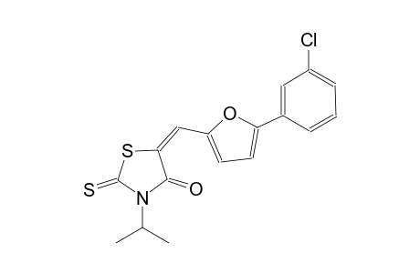 (5E)-5-{[5-(3-chlorophenyl)-2-furyl]methylene}-3-isopropyl-2-thioxo-1,3-thiazolidin-4-one