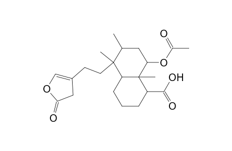 5-(Acetoxy)-2,3,6-trimethyl-2-[2-(5-oxodihydrofuran-3-yl)ethyl]bicyclo[4.4.0]decan-7-carboxylic acid