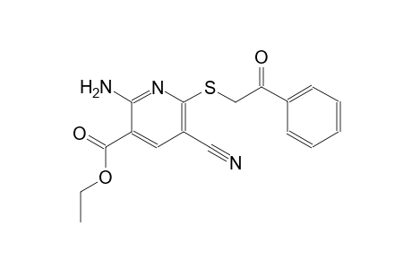 ethyl 2-amino-5-cyano-6-[(2-oxo-2-phenylethyl)sulfanyl]nicotinate
