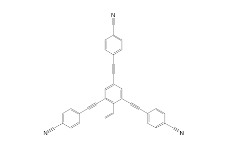 2,4,6-tris(4'-Ethynylbenzonitrile)-styrene