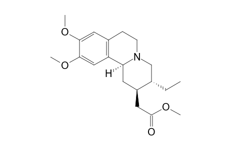 Methyl Ester of 2,3-(R,R)-11b-(S)-(3-ethyl-9,10-dimethoxy-1,3,4,6,7,11b-hexahydro-2H-pyrido[2,1-a]isoquinoline-2-yl)acetic acid
