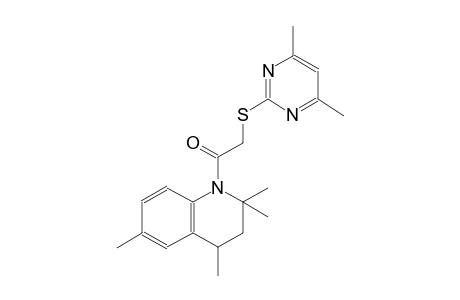 quinoline, 1-[[(4,6-dimethyl-2-pyrimidinyl)thio]acetyl]-1,2,3,4-tetrahydro-2,2,4,6-tetramethyl-
