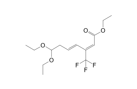 (2E,4E)-7,7-diethoxy-3-(trifluoromethyl)hepta-2,4-dienoic acid ethyl ester