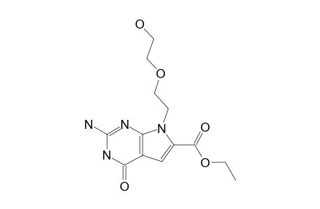 8-ETHOXYCARBONYL-9-[2-(2-HYDROXYETHOXY)-ETHYL]-7-DEAZAGUANINE