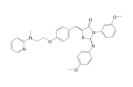 5-{[4-[2-[N-methyl-N-(2-pyridyl)]amino]ethoxy]phenylmethylene}-3-(p-methoxyphenyl)-2-(p-methoxyphenylimino)thiazolidin-4-one