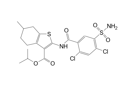 isopropyl 2-{[5-(aminosulfonyl)-2,4-dichlorobenzoyl]amino}-6-methyl-4,5,6,7-tetrahydro-1-benzothiophene-3-carboxylate