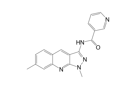 3-Pyridinecarboxamide, N-(1,7-dimethyl-1H-pyrazolo[3,4-b]quinolin-3-yl)-