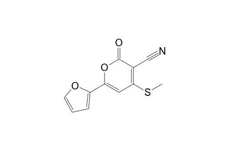 6-(2-furanyl)-4-(methylthio)-2-oxo-3-pyrancarbonitrile