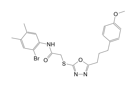 N-(2-bromo-4,5-dimethylphenyl)-2-({5-[3-(4-methoxyphenyl)propyl]-1,3,4-oxadiazol-2-yl}sulfanyl)acetamide