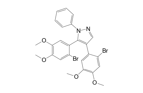 4,5-Bis(2-bromo-4,5-dimethoxyphenyl)-1-phenylpyrazole