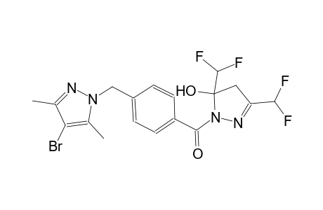1-{4-[(4-bromo-3,5-dimethyl-1H-pyrazol-1-yl)methyl]benzoyl}-3,5-bis(difluoromethyl)-4,5-dihydro-1H-pyrazol-5-ol