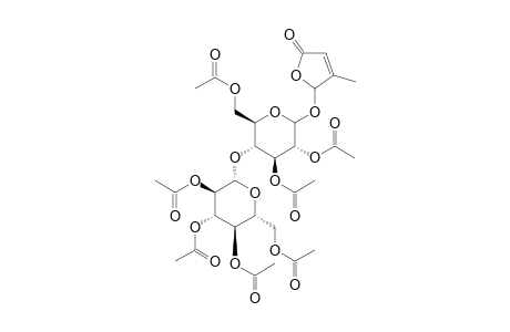 [(2R,3R,4S,5R)-4,5-diacetoxy-6-[(3-methyl-5-oxo-2H-furan-2-yl)oxy]-3-[(2S,3R,4S,5R,6R)-3,4,5-triacetoxy-6-(acetoxymethyl)tetrahydropyran-2-yl]oxy-tetrahydropyran-2-yl]methyl acetate