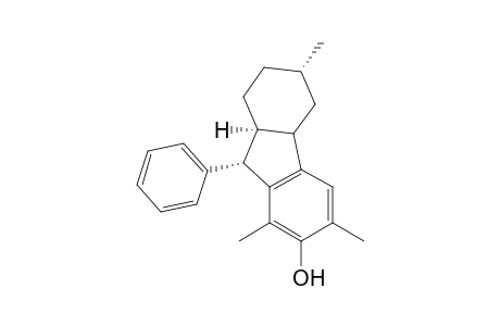 (+-)-(3S*,4S*,9S*,9aS*)-7-Hydroxy-9-phenyl-3,6,8-trimethyl-1,2,3,4.4a,9,9a-heptahydrofluorene