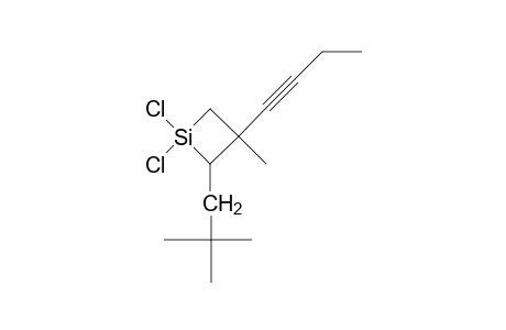 E-1,1-DICHLORO-3-METHYL-3-(1'-BUTINYL)-2-NEOPENTYL-1-SILACYCLOBUTANE