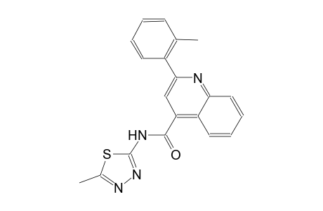 2-(2-methylphenyl)-N-(5-methyl-1,3,4-thiadiazol-2-yl)-4-quinolinecarboxamide