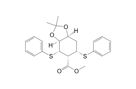 (3aS,4S,5S,6S,7aS)-2,2-dimethyl-4,6-bis(phenylthio)-3a,4,5,6,7,7a-hexahydro-1,3-benzodioxole-5-carboxylic acid methyl ester
