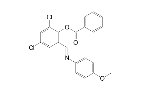 2,4-dichloro-6-[N-(p-methoxyphenyl)formimidoyl]phenol, benzoate