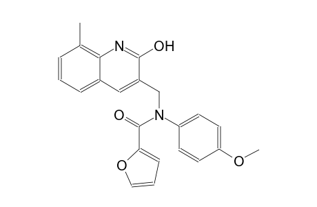 N-[(2-hydroxy-8-methyl-3-quinolinyl)methyl]-N-(4-methoxyphenyl)-2-furamide