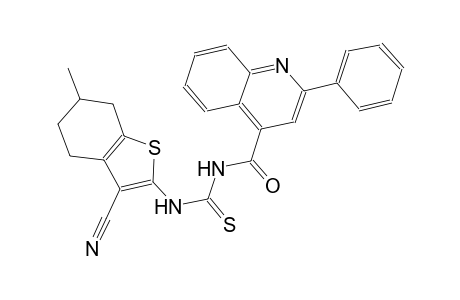 N-(3-cyano-6-methyl-4,5,6,7-tetrahydro-1-benzothien-2-yl)-N'-[(2-phenyl-4-quinolinyl)carbonyl]thiourea