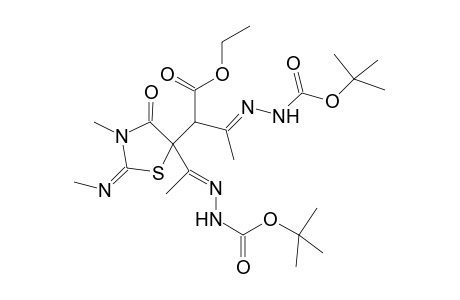 5-[N-[2-(tert-Butoxycarbonylazi)-1-(ethoxycarbonyl)propyl]]-5-[N-[1-(tert-butoxycarbonyl)azo]ethyl]-2-(methylimino)-3-methylthiazolidin-4-one
