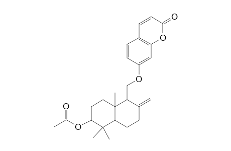 acetic acid [5-[(2-ketochromen-7-yl)oxymethyl]-1,1,4a-trimethyl-6-methylene-decalin-2-yl] ester