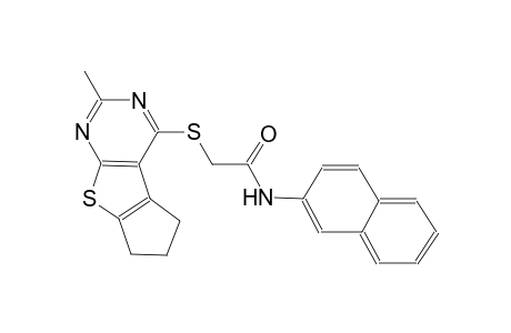 acetamide, 2-[(6,7-dihydro-2-methyl-5H-cyclopenta[4,5]thieno[2,3-d]pyrimidin-4-yl)thio]-N-(2-naphthalenyl)-