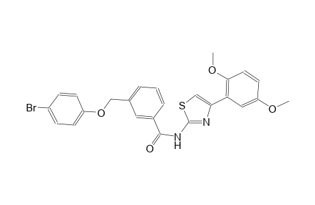 3-[(4-bromophenoxy)methyl]-N-[4-(2,5-dimethoxyphenyl)-1,3-thiazol-2-yl]benzamide