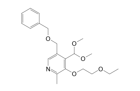 5-(Benzyloxymethyl)-3-(2-ethoxyethoxy)-2-methylpyridine-4-carboxaldehyde dimethyl acetal