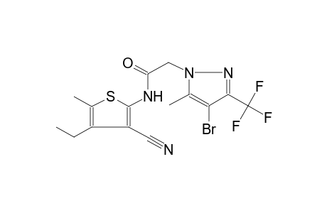 2-[4-bromo-5-methyl-3-(trifluoromethyl)-1H-pyrazol-1-yl]-N-(3-cyano-4-ethyl-5-methyl-2-thienyl)acetamide