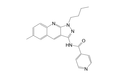 N-(1-butyl-6-methyl-1H-pyrazolo[3,4-b]quinolin-3-yl)isonicotinamide