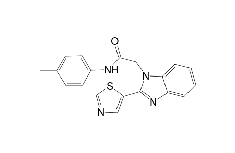 Acetamide, 2-(2-thiazol-5-ylbenzoimidazol-1-yl)-N-(p-tolyl)-