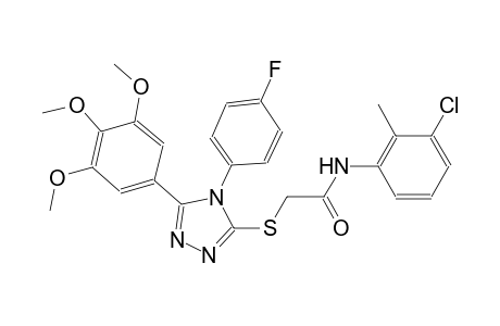 N-(3-chloro-2-methylphenyl)-2-{[4-(4-fluorophenyl)-5-(3,4,5-trimethoxyphenyl)-4H-1,2,4-triazol-3-yl]sulfanyl}acetamide