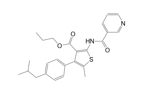 propyl 4-(4-isobutylphenyl)-5-methyl-2-[(3-pyridinylcarbonyl)amino]-3-thiophenecarboxylate