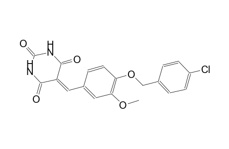 5-{4-[(4-chlorobenzyl)oxy]-3-methoxybenzylidene}-2,4,6(1H,3H,5H)-pyrimidinetrione
