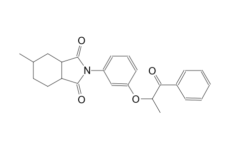 1H-isoindole-1,3(2H)-dione, hexahydro-5-methyl-2-[3-(1-methyl-2-oxo-2-phenylethoxy)phenyl]-