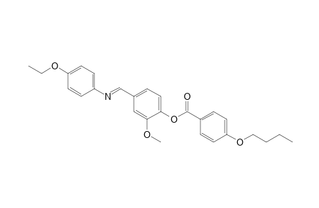 4-[N-(p-ethoxyphenyl)formimidoyl]-2-methoxyphenol, p-butoxybenzoate (ester)
