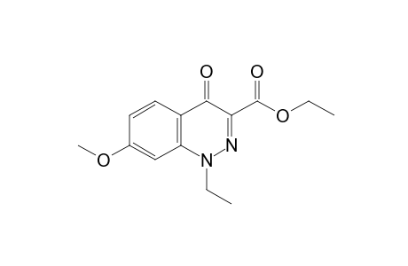 1,4-dihydro-1-ethyl-7-methoxy-4-oxo-3-cinnolinecarboxylic acid, ethyl ester