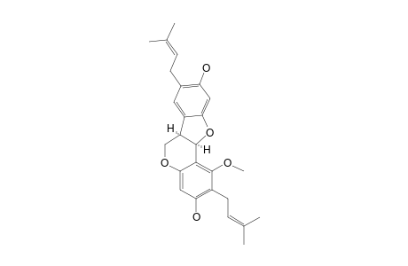 (6aR,11aR)-1-methoxy-2,8-bis(3-methylbut-2-enyl)-6a,11a-dihydro-6H-[1]benzoxolo[3,2-c]chromene-3,9-diol
