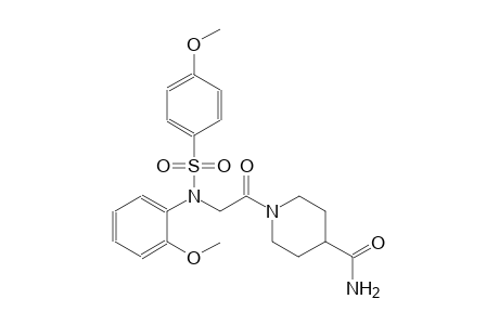 1-({2-methoxy[(4-methoxyphenyl)sulfonyl]anilino}acetyl)-4-piperidinecarboxamide