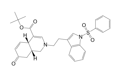 4-Isoquinolinecarboxylic acid, 1,2,4a,7,8,8a-hexahydro-7-oxo-2-[2-[1-(phenylsulfonyl)-1H-indol-3-yl]ethyl]-, 1,1-dimethylethyl ester, cis-(.+-.)-