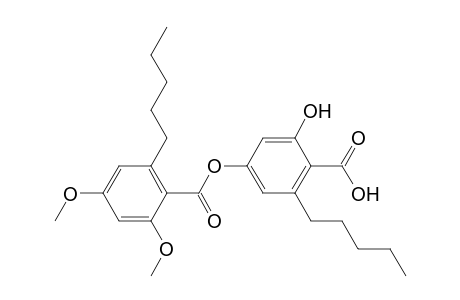 Benzoic acid, 2,4-dimethoxy-6-pentyl-, 4-carboxy-3-hydroxy-5-pentylphenyl ester